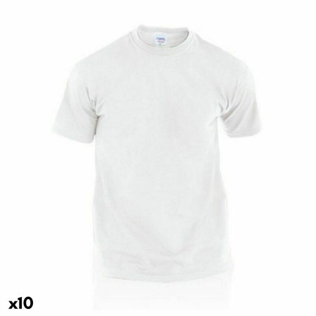 T-shirt à manches courtes unisex 144199 Blanc (10 Unités)