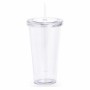 Vaso con Pajita Top Can Cap 144874 (750 ml) (20 Unidades)