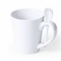 Taza con Cucharita Beppi 145184 Blanco (350 ml) (36 Unidades)