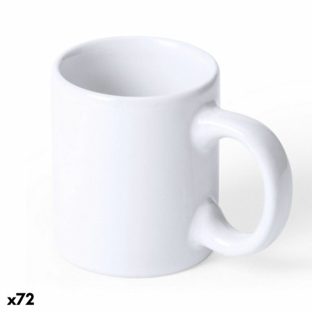 Taza de Cerámica 145194 Blanco (80 ml) (72 Unidades)