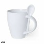 Taza con Cucharita Top Can Cap 145688 Blanco (300 ml) (36 Unidades)