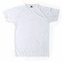 T-shirt à manches courtes unisex 145747 Blanc (10 Unités)