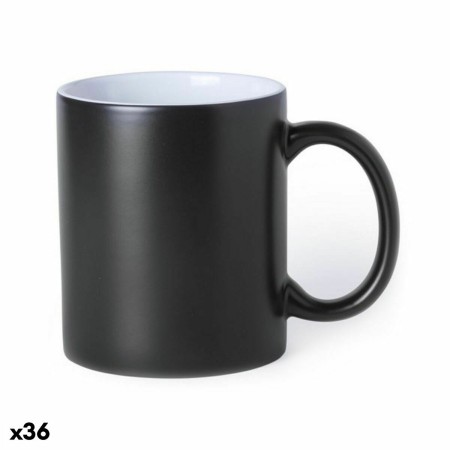 Tasse en Céramique 145837 Bicolore Noir (350 ml) (36 Unités)