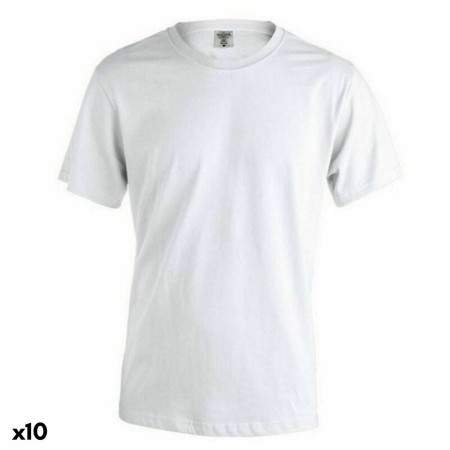 T-shirt à manches courtes unisex 145858 Blanc (10 Unités)