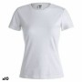 T-shirt à manches courtes femme 145869 Blanc (10 Unités)