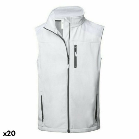 Chaleco Deportivo Impermeable Unisex 146464 Blanco (20 Unidades)