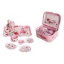 Juego de Té Jugatoys Bandeja Rosa Metal Caja