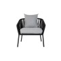 Conjunto de Sofá y Mesa DKD Home Decor MB-179039 Gris Jardín Poliéster Cuerda Aluminio (151,5 x 72 x 70 cm) (4 pcs)
