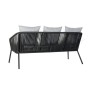 Conjunto de Sofá y Mesa DKD Home Decor MB-179039 Gris Jardín Poliéster Cuerda Aluminio (151,5 x 72 x 70 cm) (4 pcs)
