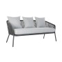 Conjunto de Sofá y Mesa DKD Home Decor MB-179039 Gris Jardín Poliéster Cuerda Aluminio (151,5 x 72 x 70 cm) (4 pcs)