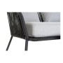 Conjunto de Sofá y Mesa DKD Home Decor MB-179039 Gris Jardín Poliéster Cuerda Aluminio (151,5 x 72 x 70 cm) (4 pcs)