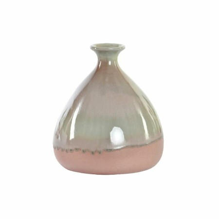 Vase DKD Home Decor Céramique Rose Vert Bicolore Moderne (16.5 x 16.5 x 18 cm)