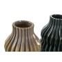 Vase DKD Home Decor Marron Vert Grès (2 Unités) (21 x 21 x 38 cm)