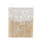 Jarrón DKD Home Decor Dorado Metal Blanco Tropical Hoja de planta (20 x 20 x 95 cm)