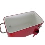 Frigo DKD Home Decor Rouge Avec des roues Acier PP (56 L) (74 x 43 x 80 cm)