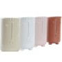 Vase DKD Home Decor Beige Rose Terre cuite Blanc Grès (13 x 13 x 23 cm) (4 Unités)