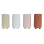 Vase DKD Home Decor Beige Rose Terre cuite Blanc Grès (13 x 13 x 23 cm) (4 Unités)