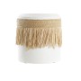 Jarrón DKD Home Decor Natural Metal Blanco Fibra (20 x 16 x 40 cm)