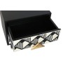 Table de Nuit DKD Home Decor Noir Blanc Os Résine Bois MDF (50 x 35 x 50 cm)