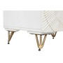 Mesita de Noche DKD Home Decor Dorado Metal Blanco Madera de mango (50 x 40 x 50 cm)