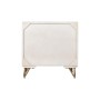 Mesita de Noche DKD Home Decor Dorado Metal Blanco Madera de mango (50 x 40 x 50 cm)