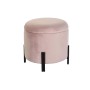 Repose-pied DKD Home Decor Noir Rose Métal Polyester (42 x 42 x 42 cm)