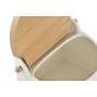 Salero con Tapa DKD Home Decor Natural Porcelana Blanco Bambú (12 x 10 x 11 cm)