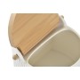 Salière avec couvercle DKD Home Decor Naturel Porcelaine Blanc Bambou (12 x 10 x 11 cm)