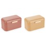 Panera DKD Home Decor Metal Terracota Amarillo Bambú Vintage (30,50 x 20,7 x 15 cm) (2 Unidades)