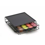 Organizador de Cápsulas de Café DKD Home Decor Negro Metal (28,7 x 32 x 7 cm) (20 Cápsulas)