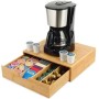 Organisateur de capsules de café DKD Home Decor Naturel Bambou (35,3 x 30 x 8,5 cm)