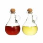 Set de Aceitera y Vinagrera DKD Home Decor Cristal Transparente Corcho 2 Piezas (9 x 9 x 14,5 cm) (230 ml)