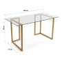 Bureau Versa Verre Métal (70 x 76 x 140 cm)