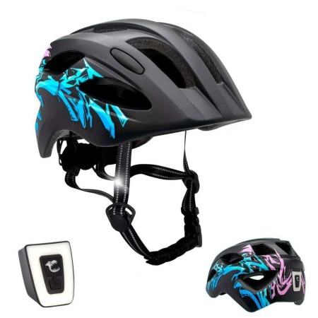 Casco de Ciclismo para Niños Crazy Safety Grafitti Negro (Reacondicionado B)