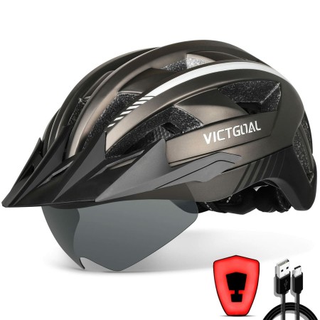 Casco de Ciclismo para Adultos 54-58 cm Unisex Luz LED (Reacondicionado A)