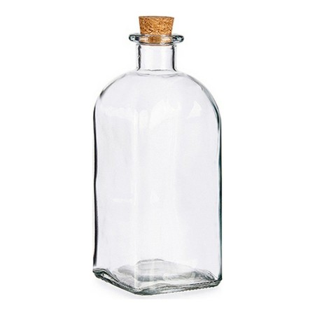 Botella de Cristal Vivalto Transparente Corcho Vidrio (1000 ml)