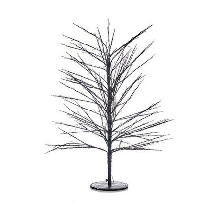 Sapin de Noël Noir Métal Fibres optiques (70 x 120 x 70 cm)