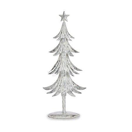 Sapin de Noël Métal Blanc (17 x 40 x 8,5 cm)