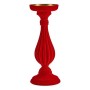 Candelabro Navidad Rojo Madera Terciopelo (11 x 11 x 27,8 cm)