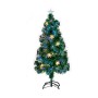 Árbol de Navidad con Estrella Luz LED Metal Verde Plástico (80 x 80 x 180 cm)