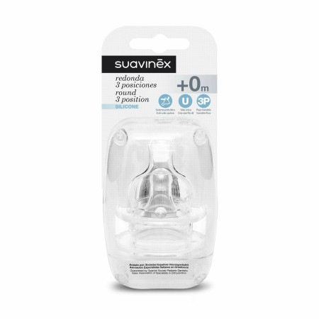 Tétine Suavinex Silicone + 0 Mois 3 Positions 2 Unités (2 Unités)