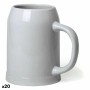 Pot en céramique 146313 Blanc (700 ml) (20 Unités)