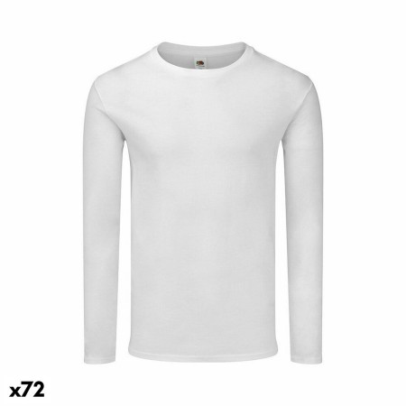 T-shirt à manches longues unisex 141322 Blanc (72 Unités)