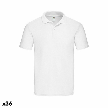 Polo de Manga Corta 141323 Blanco 100 % algodón Unisex adultos (36 Unidades)