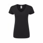 T-shirt à manches courtes femme 141327 100 % coton (72 Unités)