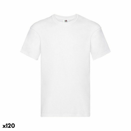 T-shirt à manches courtes unisex 141332 100 % coton Blanc (120 Unités)