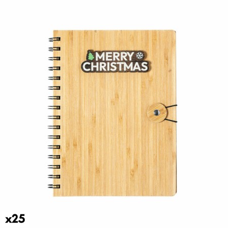 Cahier à Spirale 142699 Rayures Noël (25 Unités)