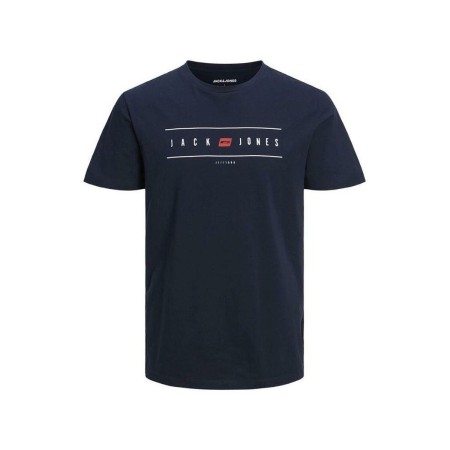 T-shirt à manches courtes homme JJFLAG CREW NECKLAG TEE SS Jack & Jones 12221011 Blue marine