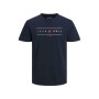 T-shirt à manches courtes homme JJFLAG CREW NECKLAG TEE SS Jack & Jones 12221011 Blue marine