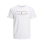 T-shirt à manches courtes homme JJFLAG CREW NECKLAG TEE SS Jack & Jones 12221011 Blanc